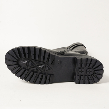 Ženské Martens čižmy - PU vršok, gumená podrážka, okrúhla špička, chunky strednej výšky podpätok 3-5 cm, bočný zips, casual štýl, zvyšuje výšku, teplé, priedušné