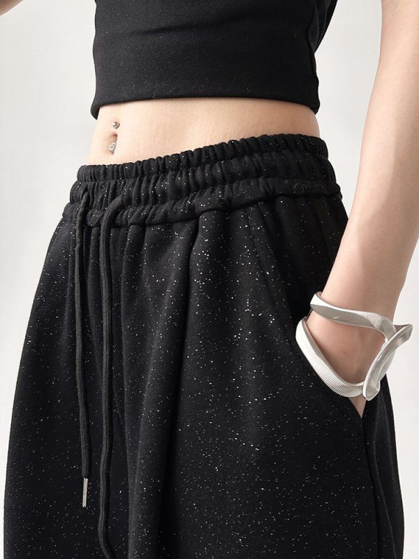 Pantaloni de damă lejeri, croială dreaptă, poliester, talie medie, toamnă 2025