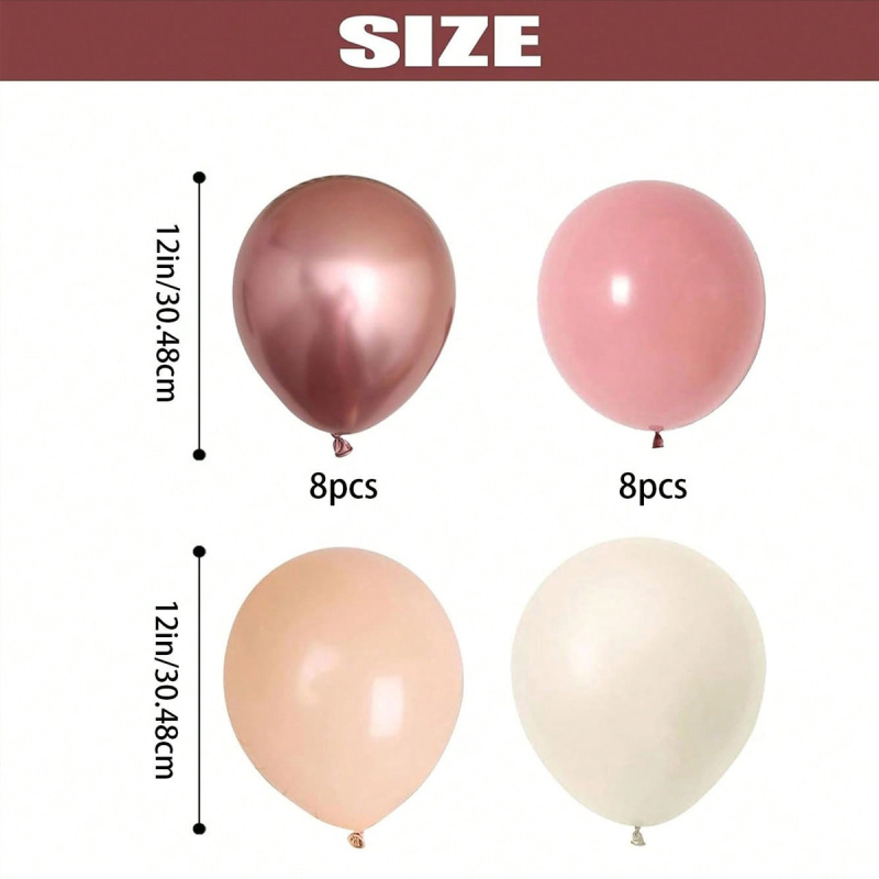 Elegant latex okrugli dekorativni baloni, bez ispisa, pogodni za razne prilike