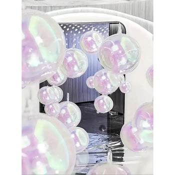 D7800 Novi 4D gradientni holografski folijski baloni, 12 stilova, set od 6 komada