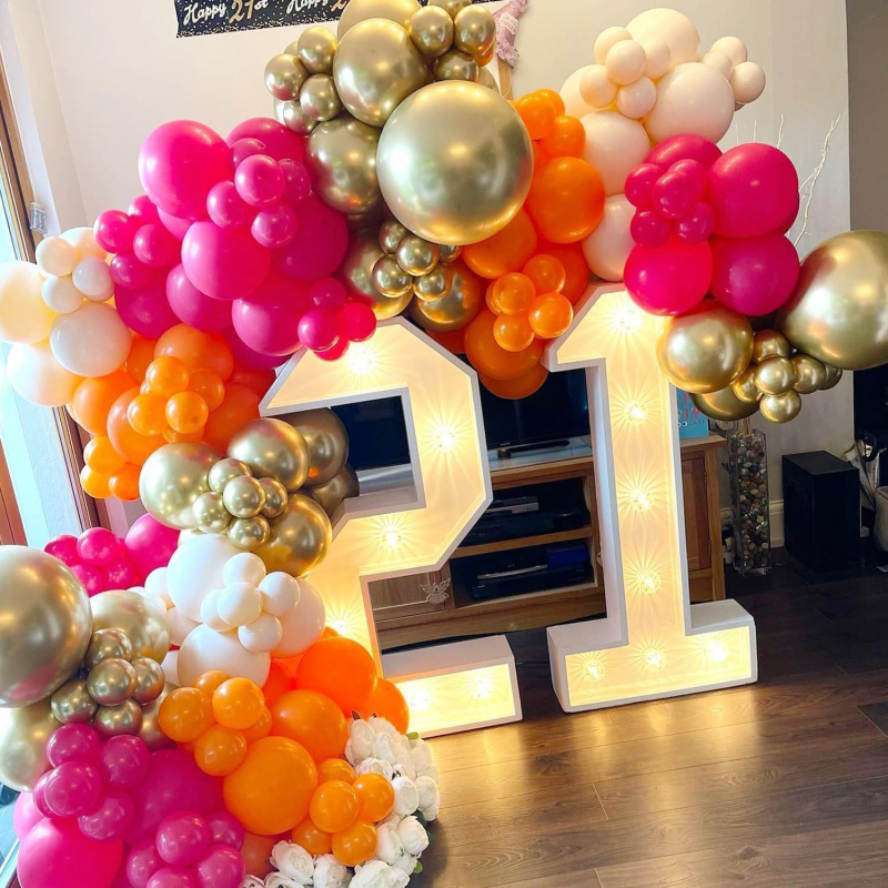 Σετ αψίδας γιρλαντών μπαλόνια λατέξ σε στρογγυλό σχήμα — χωρίς λογότυπο, χωρίς άδεια IP