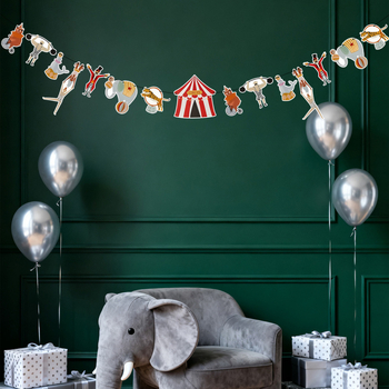 Papirový banner s témou cirkusu – digitálna tlač, papierová plocha, bez vlajkového stožára, 0427