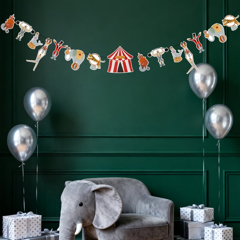 Papirový banner s témou cirkusu – digitálna tlač, papierová plocha, bez vlajkového stožára, 0427