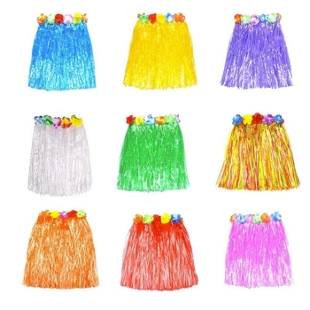 Prop so zelenou sukňou pre detské Halloween hawaii tanečné kostýmy (Xuankai, Plastic, Woven, Grass skirt, Makeup costume props)
