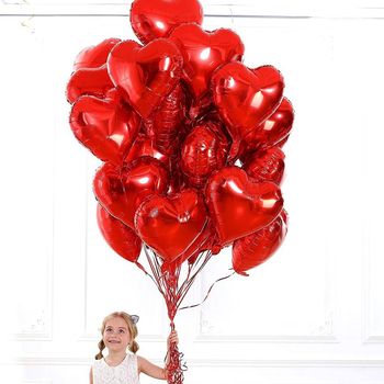 Μπαλόνι από αλουμινόφυλλο σε σχήμα καρδιάς, γεμισμένο με ήλιο, κατάλληλο για τη Γιορτή του Αγίου Βαλεντίνου και για γάμους