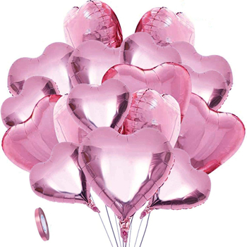 Μπαλόνι από αλουμινόφυλλο σε σχήμα καρδιάς, γεμισμένο με ήλιο, κατάλληλο για τη Γιορτή του Αγίου Βαλεντίνου και για γάμους