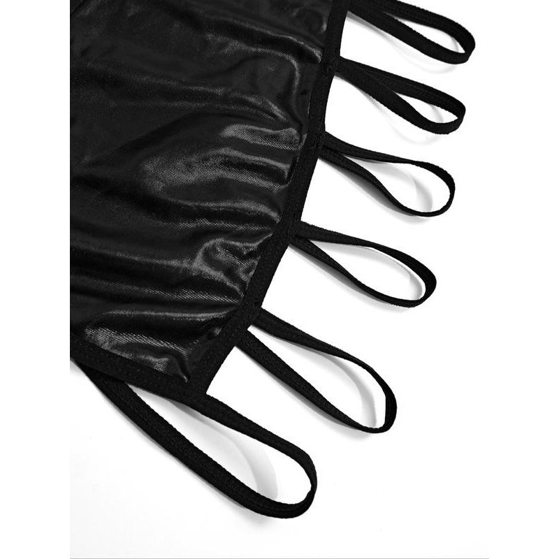 Priehľadná sexy nočná košeľa s vysokým golierom, dlhý strih, 100% meď-amóniová vlákna