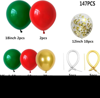 Σετ αψίδας από λατέξ μπαλόνια για χριστουγεννιάτικο πάρτι – διακοσμητικά στρογγυλά μπαλόνια χωρίς λογότυπο, κατάλληλο για γενέθλια, γάμους και άλλες εορτές