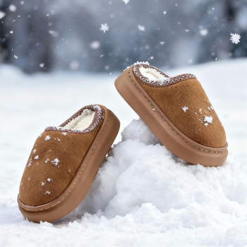 Zimske dječje pamučne papuče s debelom potplatom, casual stil, za uzrast 4-12 godina