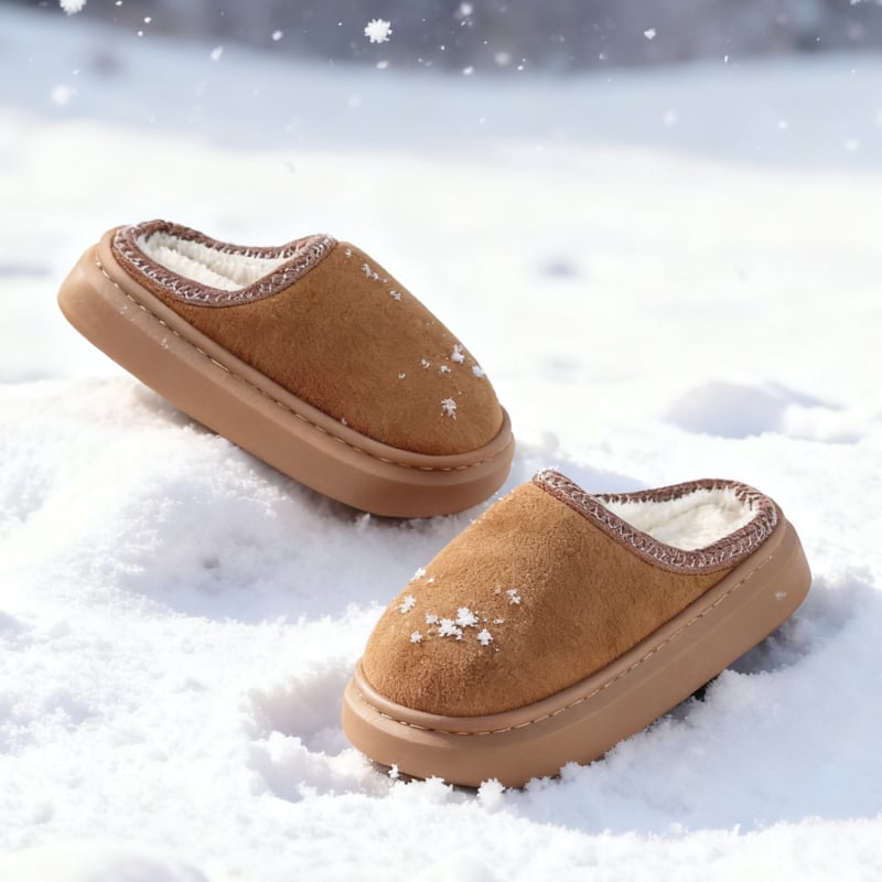 Zimske dječje pamučne papuče s debelom potplatom, casual stil, za uzrast 4-12 godina