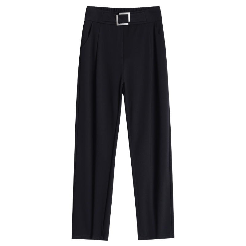 Női harém nadrág magas derékkal, keskeny szabású, nejlon-viszkóz keverék, elasztikus derék, mindennapi nadrág