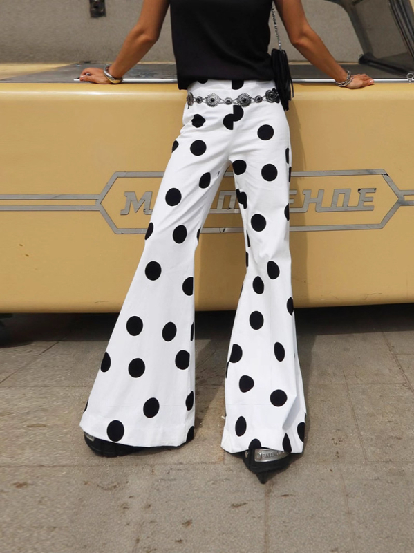 Pantalone s ravnim krojem, srednji pojas, tkanina od poliestera i elastana s blagom elastičnošću, gradski street stil