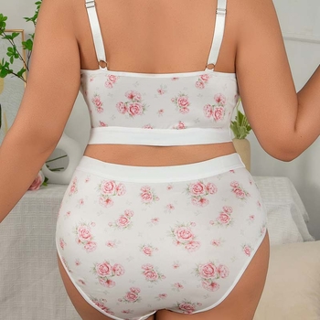 Set grudnjaka s otisnutom čipkom i panelima, seksi duboki izrez, čašica bez oblika, špage-ramenice s čipkom, poliester s podlogom od mliječne svile, ljeto 2025