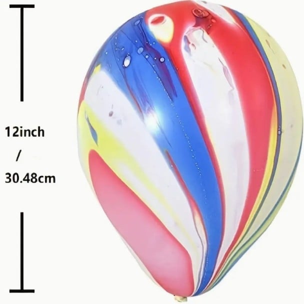 Λάτεξ διακοσμητικά μπαλόνια, στρογυλό σχήμα, μαρμάρινο σχέδιο, χωρίς λογότυπο