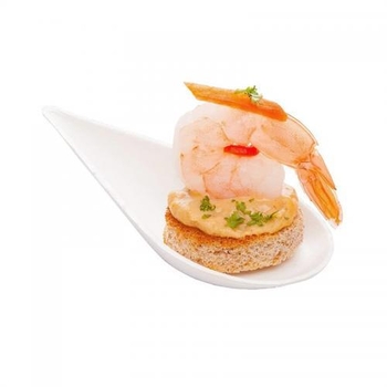 Vienreizējais šķīvītis no cukurniedru masas, pilienveidīgs formā, iespēja logotipa drukāšanai, bioloģiski noārdāms