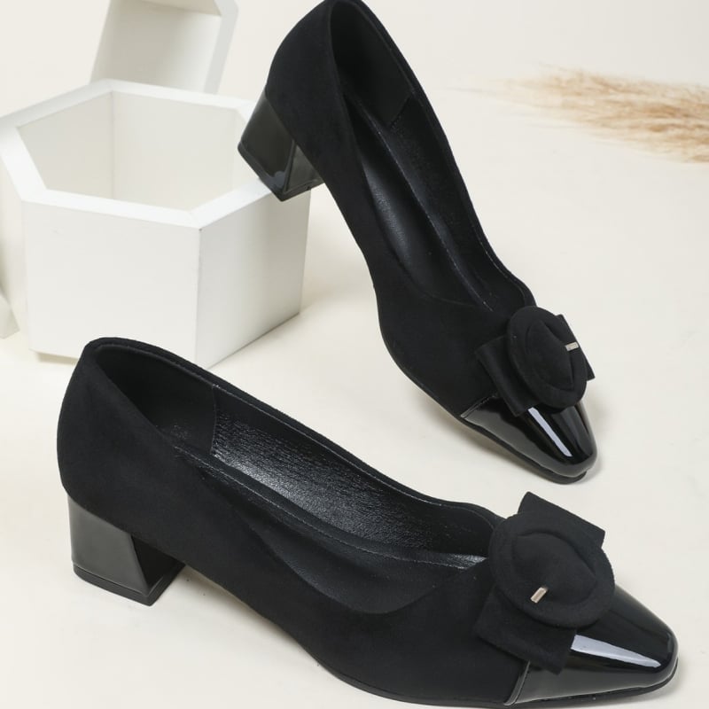 Mary Jane cipele sa četvrtastim vrhom, srednji potpetica 3–6 cm, PU gornji dio, debeli potpetica, bez vezivanja