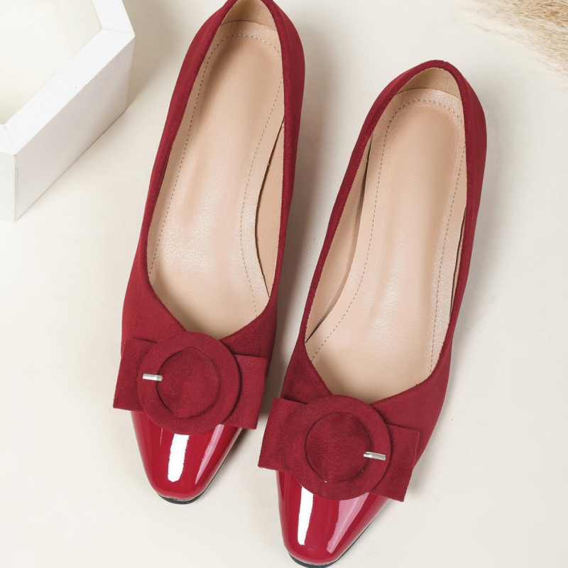 Mary Jane cipele sa četvrtastim vrhom, srednji potpetica 3–6 cm, PU gornji dio, debeli potpetica, bez vezivanja