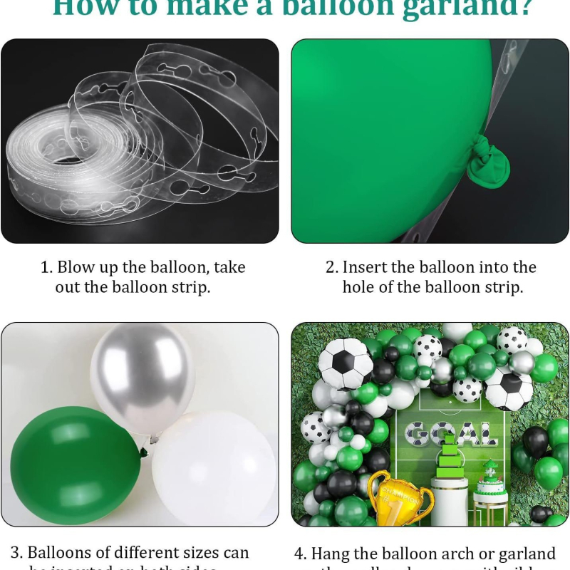 Σετ μπαλονιών λατέξ με θέμα το ποδόσφαιρο για πάρτι — στρογγυλά διακοσμητικά μπαλόνια, μάρκα Pickingge, χωρίς εκτυπωμένο λογότυπο