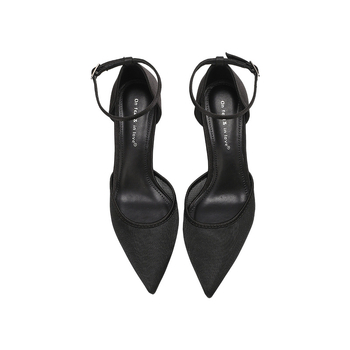 Обувки на висок ток, PU горен материал, остър нос, 6-8 см тънък ток, TPU подметка