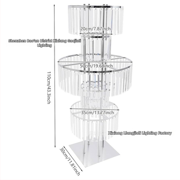 Svadobný dekor na pódium, európsky štýl, stojan na podlahe, pohyblivý kovový umelecký kus s akrylovými kryštálmi
