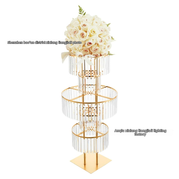 Svadobný dekor na pódium, európsky štýl, stojan na podlahe, pohyblivý kovový umelecký kus s akrylovými kryštálmi