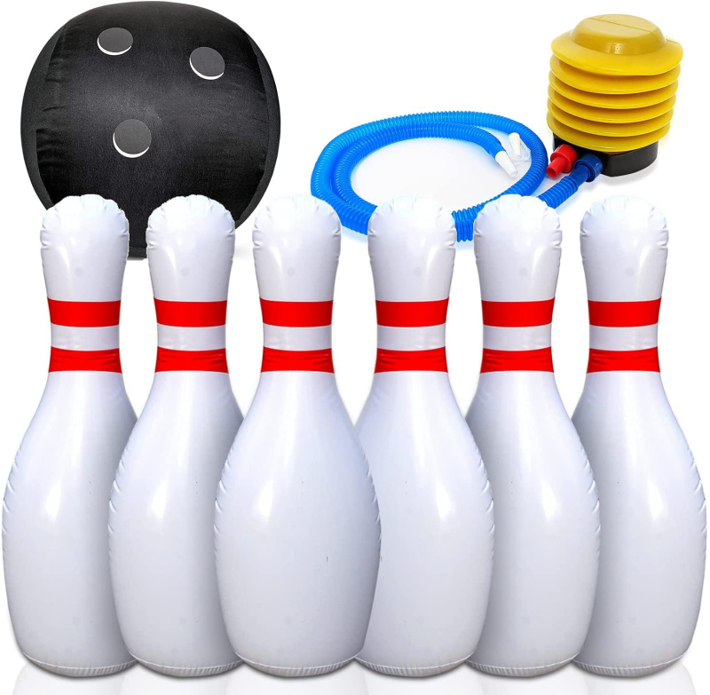 Nafukovacia PVC bowling lopta – hračka pre deti 7–14 rokov, plastová hračka