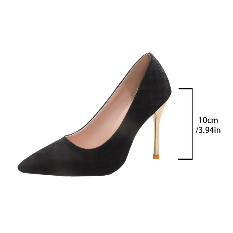 Női magas sarkú cipő, hegyes orr, vékony sarok 6-8 cm, PU felsőrész