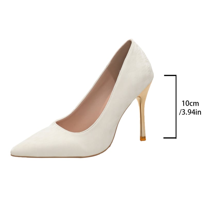 Női magas sarkú cipő, hegyes orr, vékony sarok 6-8 cm, PU felsőrész