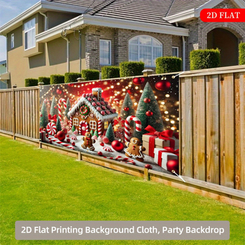 Gingerbread ház karácsonyi háttér — textil anyagú helyszíni dekorrekvizit, termékszám: w, fotózáshoz