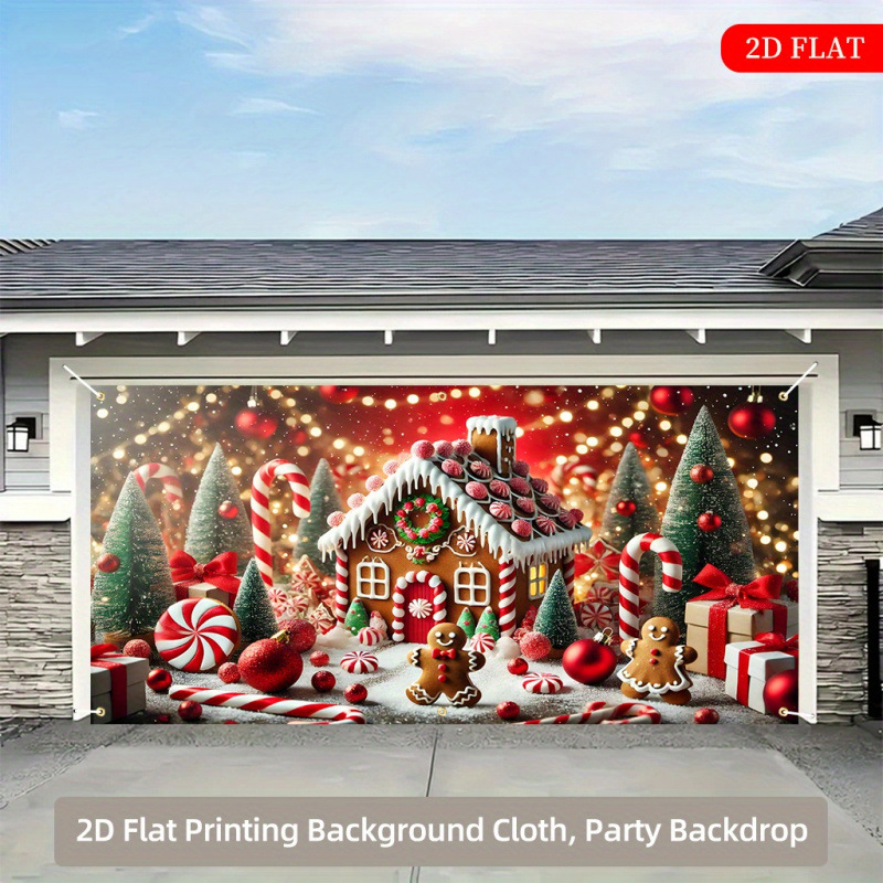 Gingerbread ház karácsonyi háttér — textil anyagú helyszíni dekorrekvizit, termékszám: w, fotózáshoz