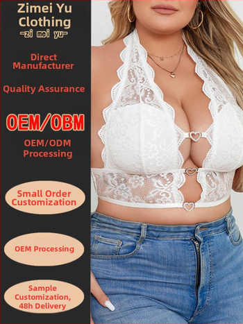 Krajkový top s halterneckom, bez chrbta, krátky strih, zmes nylon-spandex, priliehavý strih