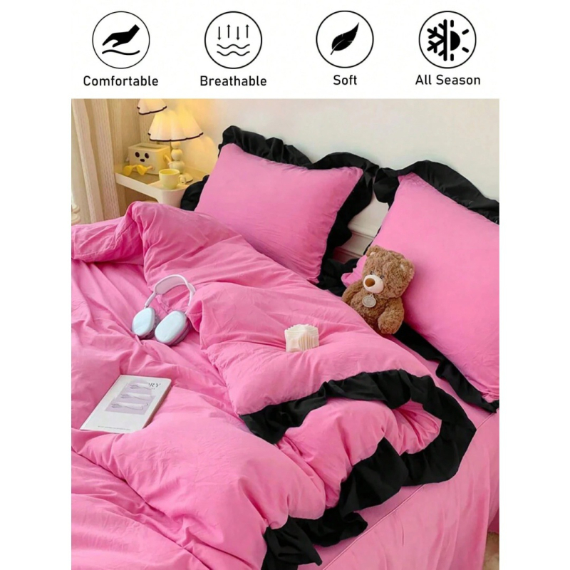 Комплект от три части калъфи за завивка, химическо влакно, дигитален печат, печатна тъкан, модерен минималистичен стил