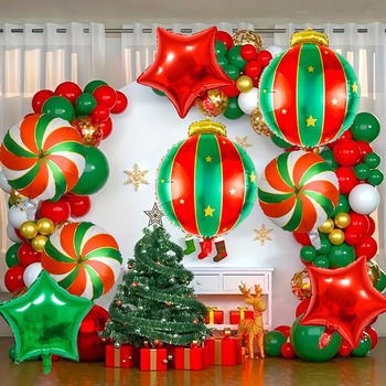 14 darabos alumínium fólia lufi készlet karácsonyi bulira – pentagon formájú, logónyomtatás, beltéri díszítés