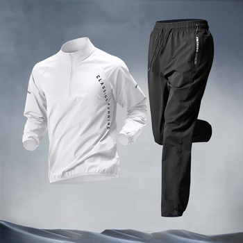 Kényelmes nadrágkosztüm hosszú ujjúval, poliészter 80–90% anyag, nyár 2025 kiadás