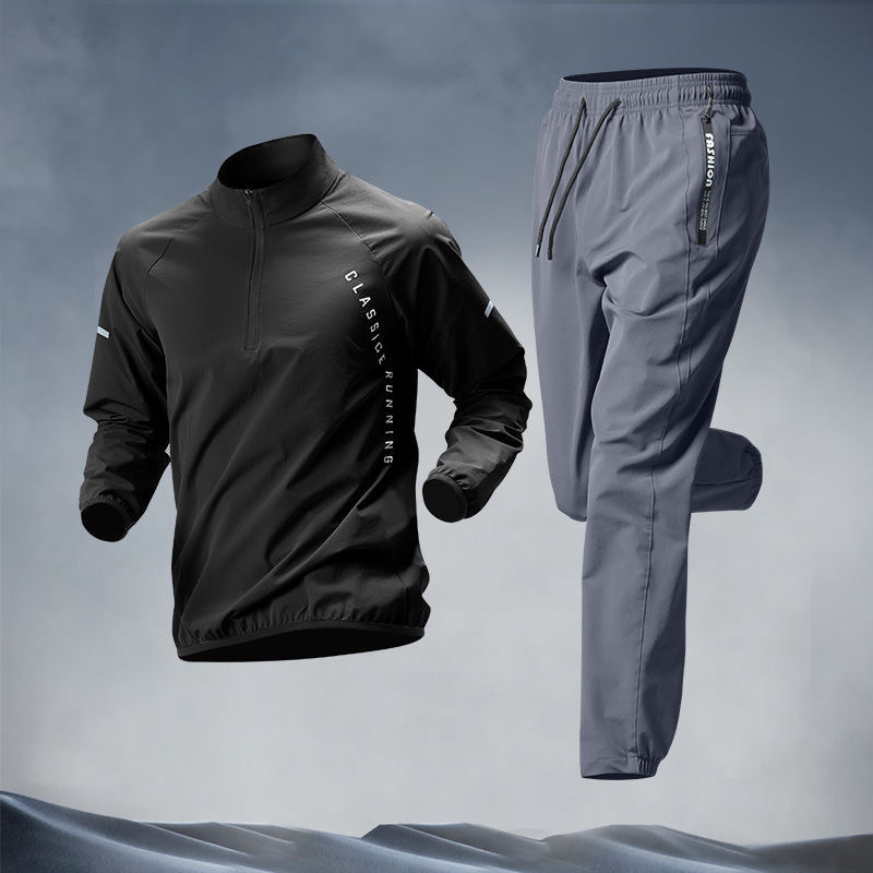 Kényelmes nadrágkosztüm hosszú ujjúval, poliészter 80–90% anyag, nyár 2025 kiadás