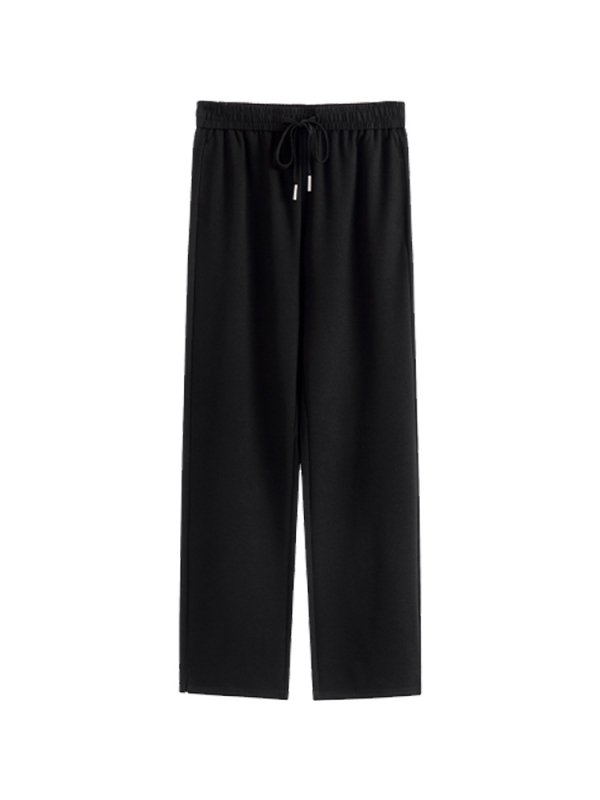 Yizhen Dámske Rovné nohavice s elastickým pásom, 70-80% viskóza a <30% nylon, stredná hrúbka, jeseň 2025