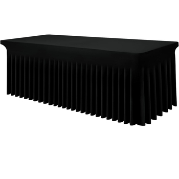 Asztalterítő, téglalap alakú poliészter, csúszásmentes, kopásálló, fodrozott szegéllyel