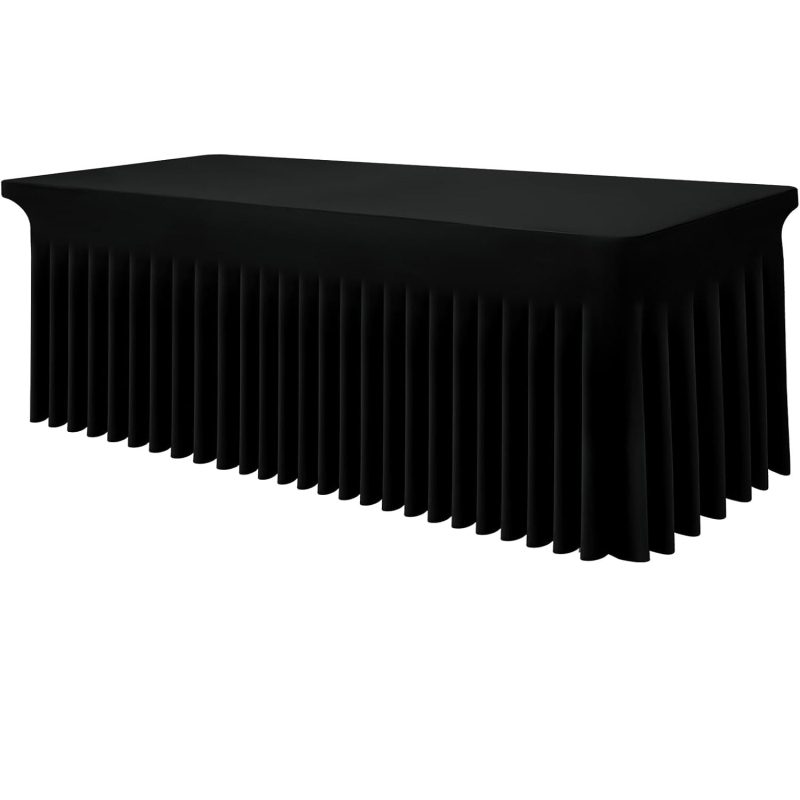 Asztalterítő, téglalap alakú poliészter, csúszásmentes, kopásálló, fodrozott szegéllyel