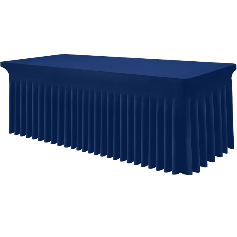 Asztalterítő, téglalap alakú poliészter, csúszásmentes, kopásálló, fodrozott szegéllyel