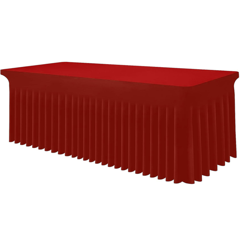 Asztalterítő, téglalap alakú poliészter, csúszásmentes, kopásálló, fodrozott szegéllyel