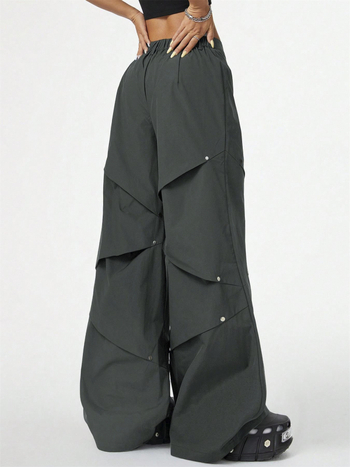 Női casual egyenes szabású nadrág, 95% poliészter, középmagasságú derékkal, hosszú, enyhén rugalmas