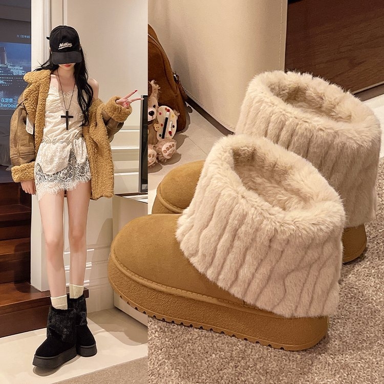 Ghete cu franjuri pentru bărbați - partea superioară: piele sintetică; talpa: cauciuc; închidere: slip-on; stil: European și American; sezon: iarnă