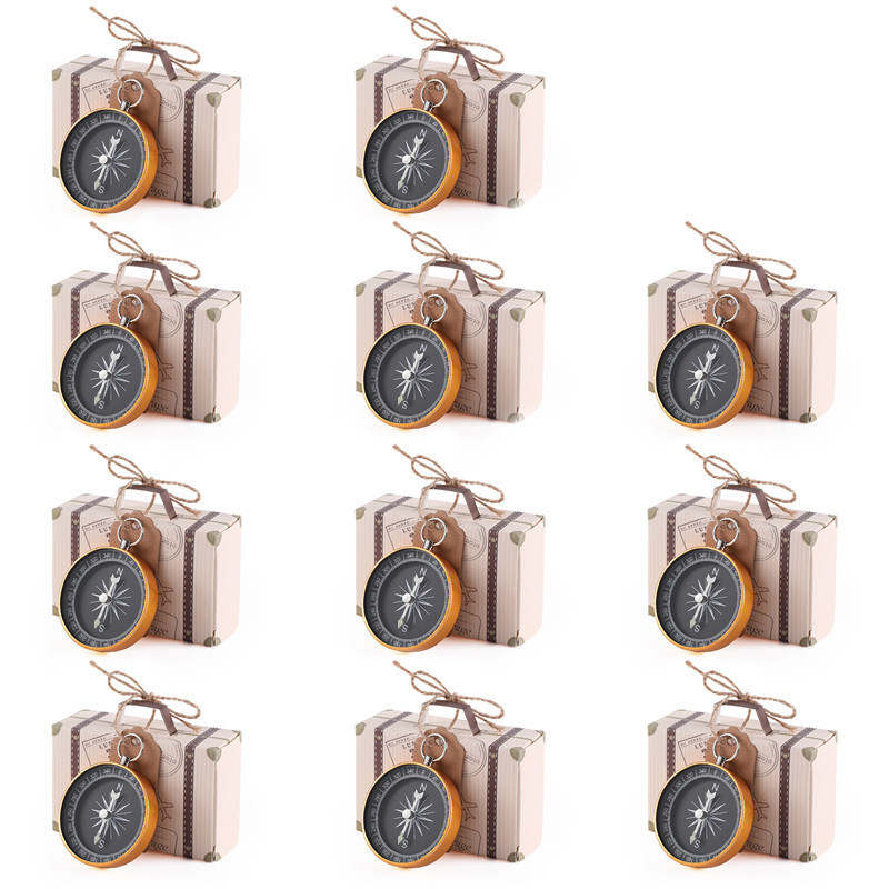 Námorný kompás – cestovný suvenír na svadbu — Materiál: papier + zliatina; Balenie: vrecúška; Kategória: Darček; Vhodné ako darček na turistické spomienky a párty; Použitie: Svadba