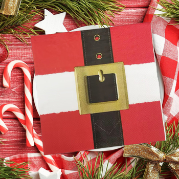 Vianočné dekoratívne servítky s motívom Santa, 20 listov v balení, 2 vrstvy, 80 g, bez vône, celulóza z virgin dreva