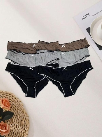 Pamut női alsónemű Lettuce Trim szegéllyel, puha és légáteresztő, magas derekú