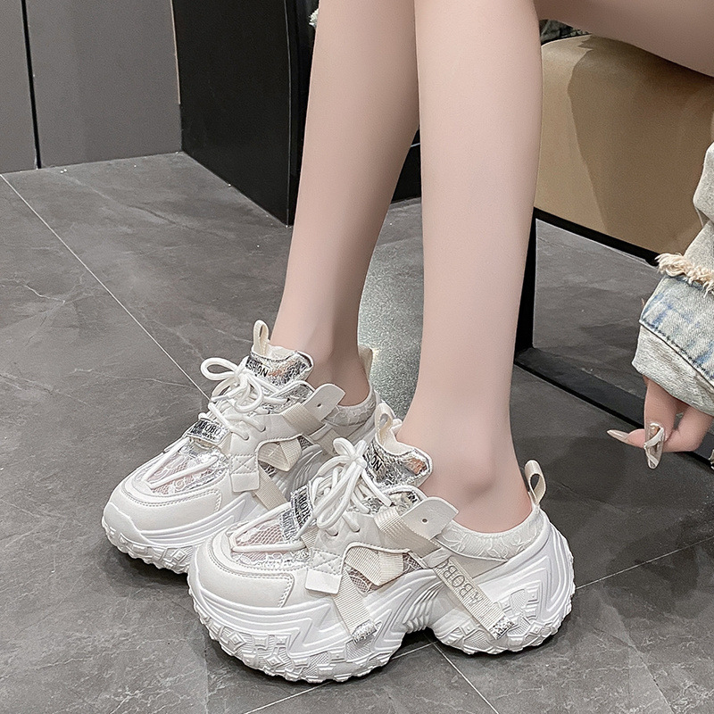 I formos šlepetės, viršutinė dalis iš tinklo, TPR padas, Korėjos stilius, vasara 2024