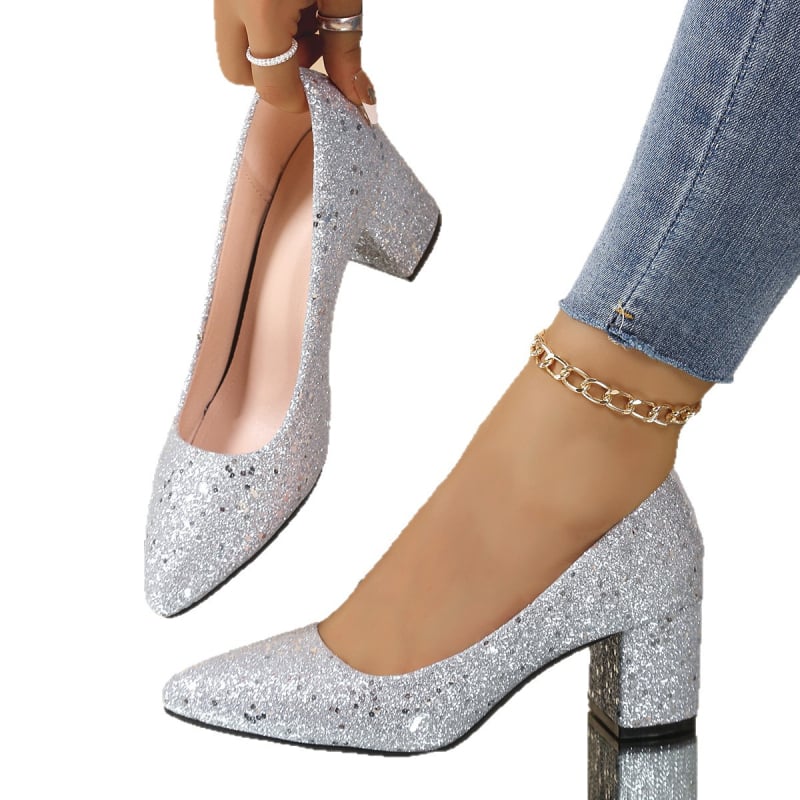 Női Mary Jane cipő hegyes orrú, PU felsőrész, közepes sarok 3-6 cm, gumi talp, slip-on zárás