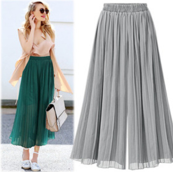 Šifono plisė midi sijonas - poliesterio-viskozės mišinys - gaivus ir saldus stilius