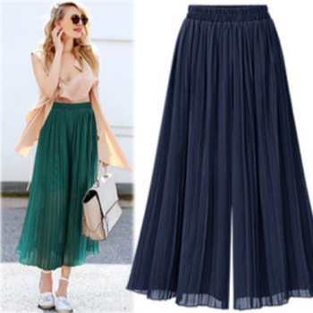 Šifono plisė midi sijonas - poliesterio-viskozės mišinys - gaivus ir saldus stilius