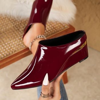 Toe Cap batai, ašus nosis, viršutinė dalis Xishi Velvet, padą: kanapių pynė, 2024 m. pavasaris, sandėlyje, tarptautinis eksportas